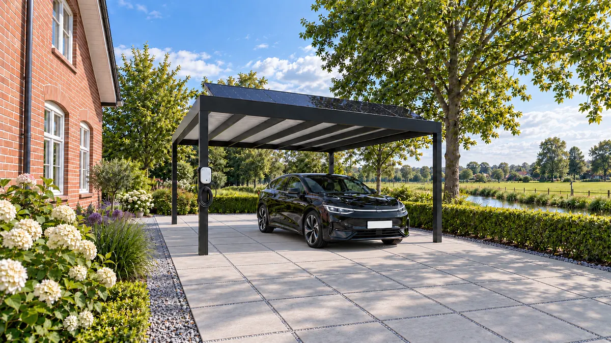 Flachdach-Carport mit PV-Option Juist